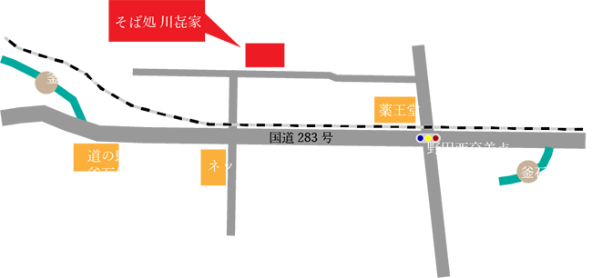 車でお越しの方用の地図